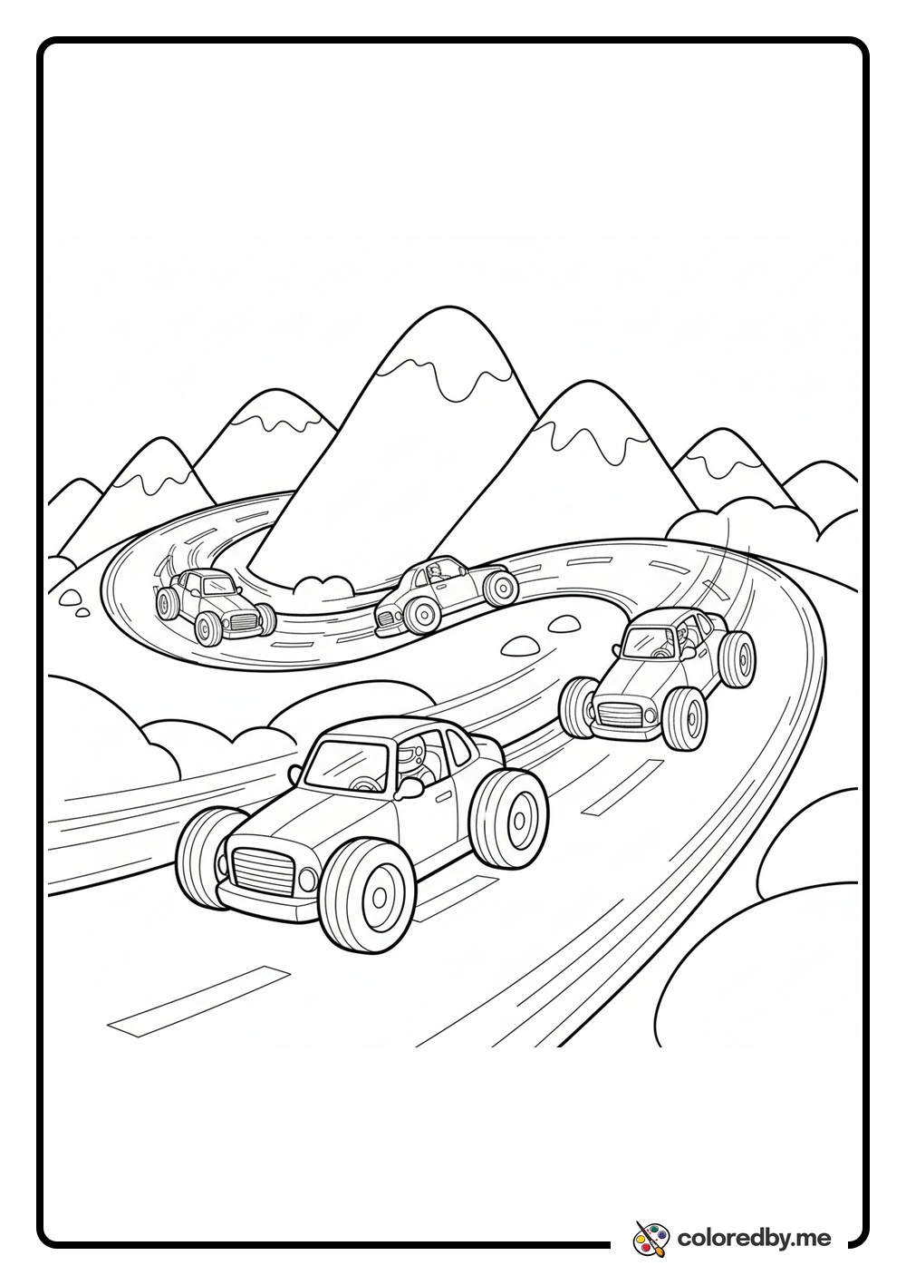 Race Track coloring page